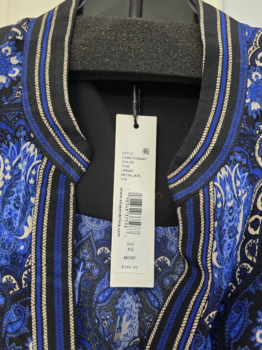 Alice + Olivia Women's Sheila Long Sleeve Silk Top - Picture 5 of 5